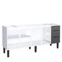 Ver imagem 2 de Gabinete de Aço Para Pia 200cm 4 Portas 3 Gavetas Jupter Cozimax Preto