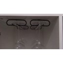 Ver imagem 2 de Suporte Porta Taça Suspenso Armário Organização Preto