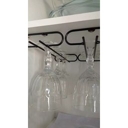 Suporte Porta Taça Suspenso Armário Organização Preto - 3