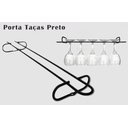 Ver imagem 1 de Suporte Porta Taça Suspenso Armário Organização Preto