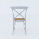 Ver imagem 4 de Kit 8 Cadeiras Jantar Katrina X Branca Assento Bege Aço