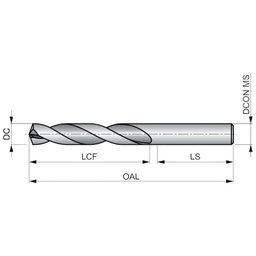 Broca Force X 5×d Med 0.5625 Inch Din 6537l R454 - 2