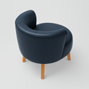 Ver imagem 5 de Kit 2 Poltronas para Sala Compacta Tecido Corano Luxo Estrutura Reforçada Pés em Madeira Natural