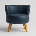 Ver imagem 2 de Kit 2 Poltronas para Sala Compacta Tecido Corano Luxo Estrutura Reforçada Pés em Madeira Natural