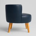 Ver imagem 4 de Kit 2 Poltronas para Sala Compacta Tecido Corano Luxo Estrutura Reforçada Pés em Madeira Natural