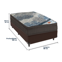 Ver imagem 3 de Cama Box Marrom e Colchão Iso Superpocket Molas Ensacadas Solteiro Ortobom