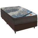 Ver imagem 1 de Cama Box Marrom e Colchão Iso Superpocket Molas Ensacadas Solteiro Ortobom