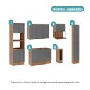 Ver imagem 3 de Cozinha Completa com Balcão Milla Vitral 12 Portas 3 Gavetas MDF MDP 290cm Nogal com Cinza Titânio