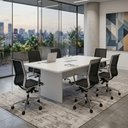 Ver imagem 5 de Mesa de Reunião para Escritório Retangular 180x90cm ME4203 Branco Tecnomobili