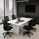 Ver imagem 3 de Mesa de Reunião para Escritório Retangular 180x90cm ME4203 Branco Tecnomobili