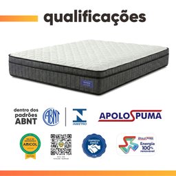 Colchão Casal Ortopédico D33 Euro Pillow Ultra 138x188x25cm - 6 Colchão Casal Ortopédico D33 Euro Pillow Ultra 138x188x25cm - 6
