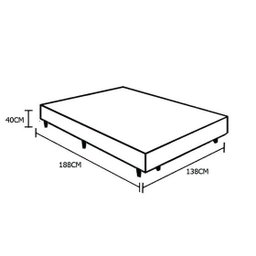 Base Box Casal Box Suede Cinza 40x138x188 - 3