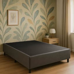 Base Box Casal Box Suede Cinza 138x188 - 3