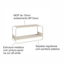 Ver imagem 5 de Sapateira Banco 90cm Orgânico Pé Metal Luna BP Artesano Offwhite