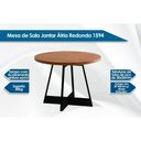 Ver imagem 5 de Sala de Jantar Completa Átria 1594 Aço C/ Tampo Madeirado 100cm e 4 Cadeiras Lux Rose/freijo/nogal