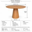 Ver imagem 4 de Conjunto Mesa de Jantar Cone Redonda 120cm com 4 Cadeiras Estofadas Gaia Yescasa