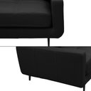 Ver imagem 5 de Sofá Decorativo Isaac 3 Lugares Sala de Estar 240cm Pés em Aço Couro Preto G88 - Gran Belo