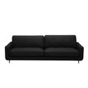 Ver imagem 6 de Sofá Decorativo Isaac 3 Lugares Sala de Estar 240cm Pés em Aço Couro Preto G88 - Gran Belo