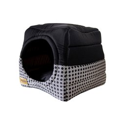 Cama Iglu e Toca para Gato Luppet Luxo Preto Vime - M - 2