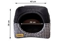Ver imagem 7 de Cama Iglu e Toca para Gato Luppet Luxo Preto Vime - M