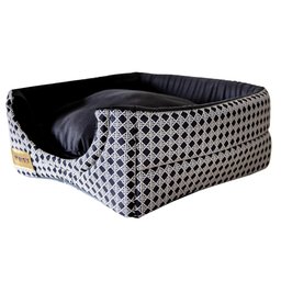 Cama Iglu e Toca para Gato Luppet Luxo Preto Vime - M - 5