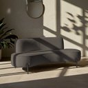 Ver imagem 2 de Sofá Orgânico 2 Lugares 150cm Argos Pés Preto Bouclé Marrom - Nexta Casa