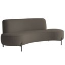 Ver imagem 1 de Sofá Orgânico 2 Lugares 150cm Argos Pés Preto Bouclé Marrom - Nexta Casa