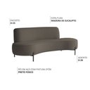 Ver imagem 3 de Sofá Orgânico 2 Lugares 150cm Argos Pés Preto Bouclé Marrom - Nexta Casa