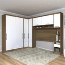 Ver imagem 1 de Guarda Roupa Queen Modulado Cp06 Delphi Avelã/branco L01 - Mpozenato