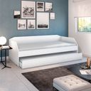 Ver imagem 3 de Sofá Cama Solteiro Duo com Cama Auxiliar em Mdf Reforçado 15mm Branco
