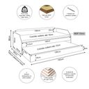 Ver imagem 6 de Sofá Cama Solteiro Duo com Cama Auxiliar em Mdf Reforçado 15mm Branco