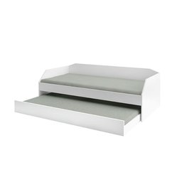 Sofá Cama Solteiro Duo com Cama Auxiliar em Mdf Reforçado 15mm Branco - 5