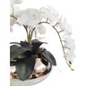Arranjo Mesa da Sala com 4 Orquídeas Brancas Vaso Prata - 2