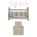 Ver imagem 5 de Berço com Colchão e Poltrona de Amamentação Olaf Multimóveis MP4087 Branco/Bege
