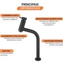 Ver imagem 5 de Monocomando para Banheiro Balcão 2877 Minimal Advance Matte Meber Preto