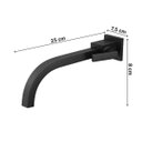 Ver imagem 3 de Torneira Lavatório Parede 1182 Athena Slim Matte Meber Preto