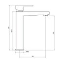 Ver imagem 3 de Monocomando de Mesa Lavatório 2879 Axiom Slim Matte Meber Preto