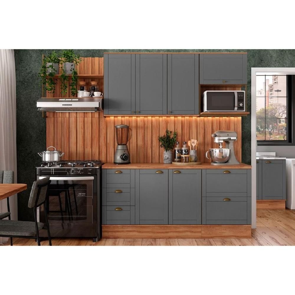 Kit de Cozinha Completa 9 Peças Bella (2aéreos+2balcões+5complementos ...