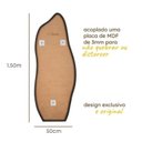 Ver imagem 2 de Espelho Decorativo Flame Orgânico 150x50 com Suporte para Banheiro Sala Escritório