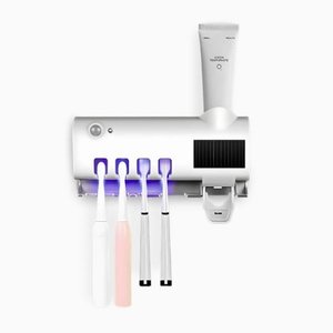 Suporte Dipenser C/esterilizador Uv Porta Escova/pasta Dente