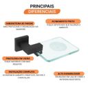 Ver imagem 5 de Saboneteira de Parede Quadra Meber Metais Preto