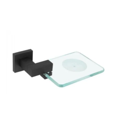 Saboneteira de Parede Quadra Meber Metais Preto