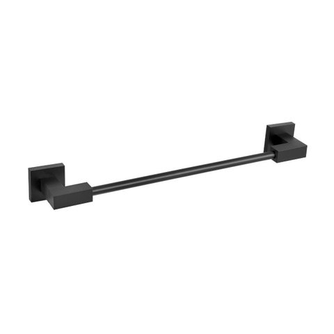 Porta Toalha Linear Médio Quadra Meber Metais Preto