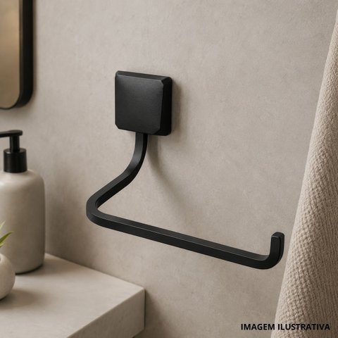 Porta Papel Origami Matte Meber Preto