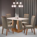 Ver imagem 1 de Mesa de Jantar 4 Lugares Gol Mel/blonde/pérola - Viero Móveis