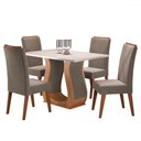 Ver imagem 2 de Mesa de Jantar 4 Lugares Gol Mel/blonde/pérola - Viero Móveis