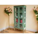 Ver imagem 1 de Cristaleira Rustica 2 Portas e Pés Luiz Xv Mel / Verde