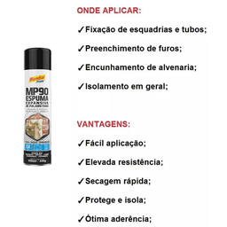 Kit 6 Espuma Expansiva de Poliuretano 500ml - Mundial Prime - 3