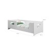 Cama Infantil Solteiro Montessoriana Infantil Com Proteção Lateral MDF Quarto Multiuso Branco - 3