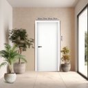 Ver imagem 2 de Folha de Porta em Madeira Lisa 210 Gitale Portas: Branco/ 210x60cm